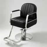 Retro Hydraulic Salon Chair – Heavy-Duty Metal Frame & Premium Leatherette Seat - StoolTopia