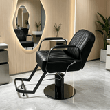 Retro Hydraulic Salon Chair – Heavy-Duty Metal Frame & Premium Leatherette Seat - StoolTopia