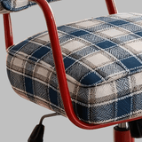 Retro Plaid Adjustable Height Swivel Desk Chair - StoolTopia