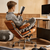 Robin Executive Leather Office Chair - Mid - Century Modern - StoolTopiaOffice Chairs