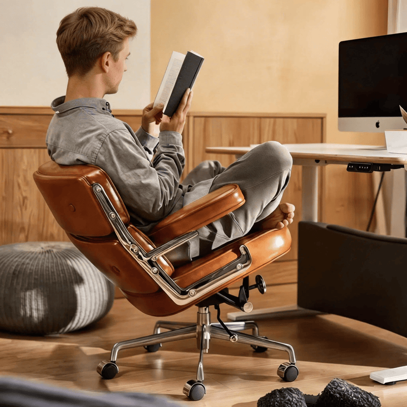 Mid-Century Modern Robin Executive Leather Office Chair – StoolTopia