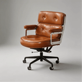 Robin Executive Leather Office Chair - Mid - Century Modern - StoolTopiaOffice Chairs