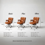Robin Executive Leather Office Chair - Mid - Century Modern - StoolTopiaOffice Chairs