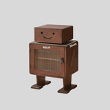 Robot - Shaped Wooden Bedside Cabinet with Storage - StoolTopia