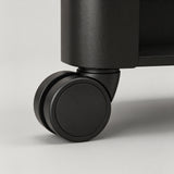 Rolling Side Table with Storage Shelf - Modern Minimalist C-Shaped Design - StoolTopia