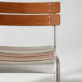 Roma Bar Chair with Beech Wood Backrest – Stainless Steel Frame in Modern Finishes - StoolTopia