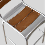 Roma Bar Chair with Beech Wood Backrest – Stainless Steel Frame in Modern Finishes - StoolTopia