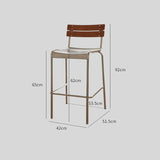 Roma Bar Chair with Beech Wood Backrest – Stainless Steel Frame in Modern Finishes - StoolTopia