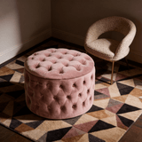 Round Tufted Storage Ottoman – Nordic Velvet Footstool with Hidden Compartment - StoolTopia