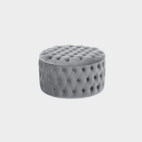 Round Tufted Storage Ottoman – Nordic Velvet Footstool with Hidden Compartment - StoolTopia