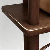 Rounded Corner Walnut Bookshelf with Soft Lighting (Multiple Sizes) - StoolTopia