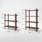 Rounded Corner Walnut Bookshelf with Soft Lighting (Multiple Sizes) - StoolTopia