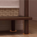 Rounded Corner Walnut Bookshelf with Soft Lighting (Multiple Sizes) - StoolTopia