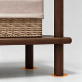 Rounded Corner Walnut Bookshelf with Soft Lighting (Multiple Sizes) - StoolTopia