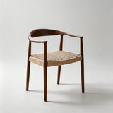 Rubberwood Dining Chair with Nordic Woven Seat - StoolTopia
