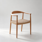 Rubberwood Dining Chair with Nordic Woven Seat - StoolTopia