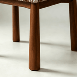 Solid Ash Wood Dining Chair - Mid-Century Upholstered Seat - StoolTopia