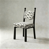 Solid Ash Wood Dining Chair - Mid-Century Upholstered Seat - StoolTopia