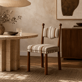 Solid Ash Wood Dining Chair - Mid-Century Upholstered Seat - StoolTopia