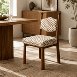 Solid Ash Wood Dining Chair - Mid-Century Upholstered Seat - StoolTopia
