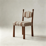 Solid Ash Wood Dining Chair - Mid-Century Upholstered Seat - StoolTopia