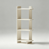 Solid Wood 4 - Tier Bookcase | Reversible Side Panel, Compact Freestanding Shelf - StoolTopia