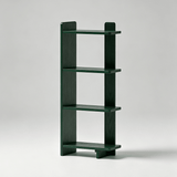 Solid Wood 4 - Tier Bookcase | Reversible Side Panel, Compact Freestanding Shelf - StoolTopia