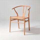 Solid Wood Dining Chair with Handwoven Seat - StoolTopia