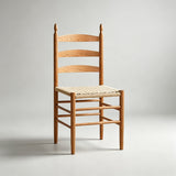 Solid Wood Dining Chair with Handwoven Seat - StoolTopia