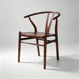 Solid Wood Dining Chair with Handwoven Seat - StoolTopia