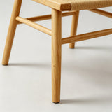 Solid Wood Dining Chair with Handwoven Seat - StoolTopia