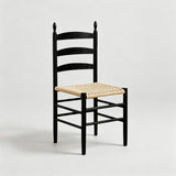 Solid Wood Dining Chair with Handwoven Seat - StoolTopia