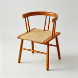 Solid Wood Dining Chair with Handwoven Seat - StoolTopia