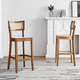 Solid Wood & Hand - woven Rattan Bar Stool – Indonesian Cane Weave & Multi - Height Options - StoolTopia