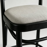 Solid Wood Rattan Bar Chairs Nordic Leisure Backrest High Bar Stool for Kitchen Furniture European Hotel Designer Bar stools - StoolTopia