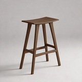 Taburete de barra de madera maciza | Asiento trenzado o tapizado | 65-75 cm