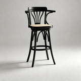 Swivel Chair Furniture Supplier Retro Solid Wood Swivel Bar Stool Bar Chair with Arms for Hotel/bar/ Restaurant - StoolTopia