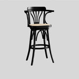 Swivel Chair Furniture Supplier Retro Solid Wood Swivel Bar Stool Bar Chair with Arms for Hotel/bar/ Restaurant - StoolTopia