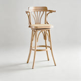 Swivel Chair Furniture Supplier Retro Solid Wood Swivel Bar Stool Bar Chair with Arms for Hotel/bar/ Restaurant - StoolTopia