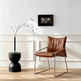 Tech-Leather Dining Chair with Carbon Steel Frame - StoolTopia