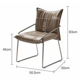 Tech-Leather Dining Chair with Carbon Steel Frame - StoolTopia