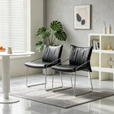 Tech-Leather Dining Chair with Carbon Steel Frame - StoolTopia