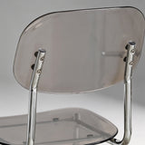 Transparent Acrylic Dining Chair - Sleek Cantilever Design & Chrome Frame - StoolTopia