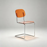 Transparent Acrylic Dining Chair - Sleek Cantilever Design & Chrome Frame - StoolTopia