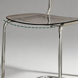 Transparent Acrylic Dining Chair - Sleek Cantilever Design & Chrome Frame - StoolTopia