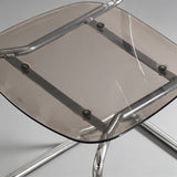 Transparent Acrylic Dining Chair - Sleek Cantilever Design & Chrome Frame - StoolTopia
