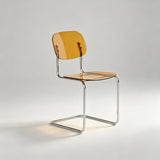 Transparent Acrylic Dining Chair - Sleek Cantilever Design & Chrome Frame - StoolTopia