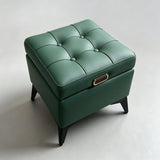 Tufted Faux Leather Storage Ottoman Bench – Solid Wood Frame, Carbon Steel Legs, 6 Sizes (40-150cm), 5 Colors, Hidden Storage - StoolTopia