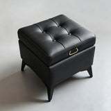 Tufted Faux Leather Storage Ottoman Bench – Solid Wood Frame, Carbon Steel Legs, 6 Sizes (40-150cm), 5 Colors, Hidden Storage - StoolTopia