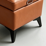 Tufted Faux Leather Storage Ottoman Bench – Solid Wood Frame, Carbon Steel Legs, 6 Sizes (40-150cm), 5 Colors, Hidden Storage - StoolTopia
